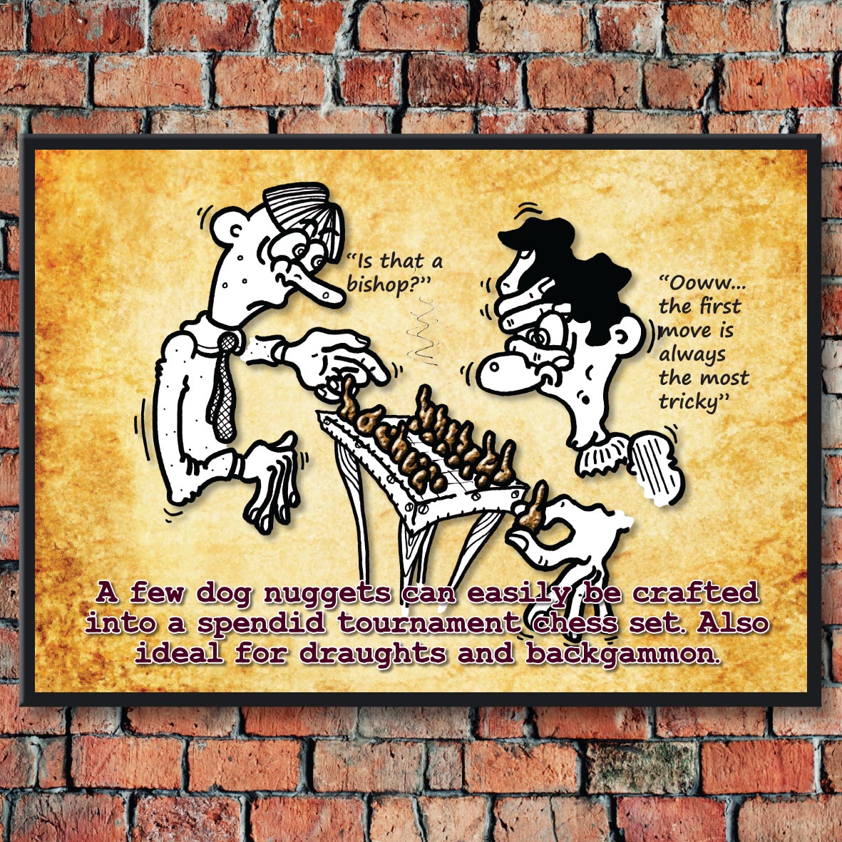 Tournament Chess Set Cartoon Art Print