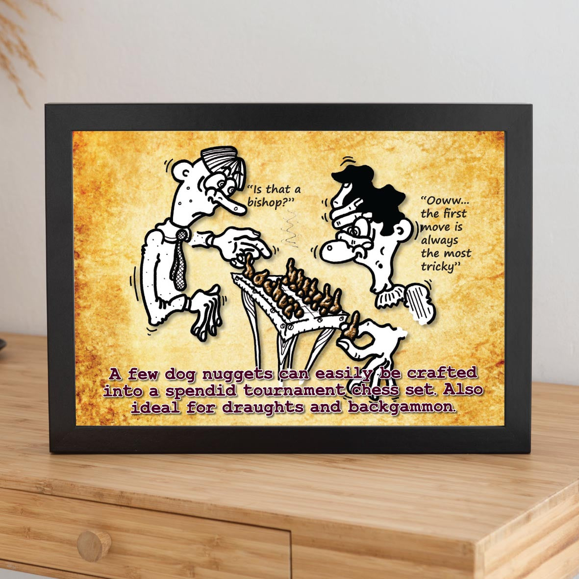 Tournament Chess Set Cartoon Art Print