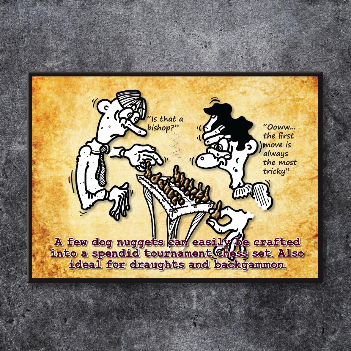 Tournament Chess Set Cartoon Art Print