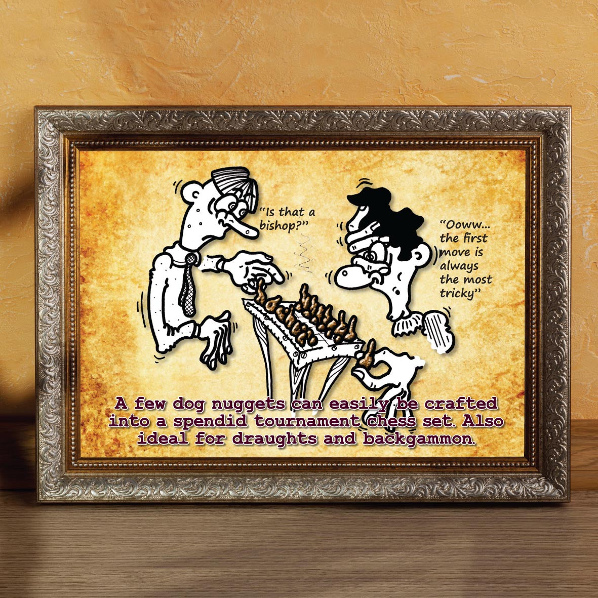 Tournament Chess Set Cartoon Art Print