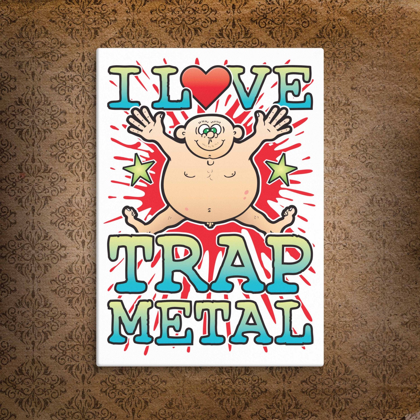 Trap Metal Canvas Print 30x40cm