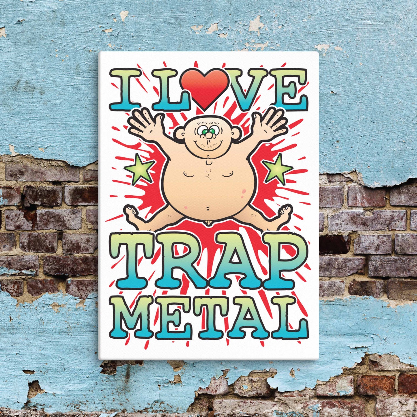 Trap Metal Canvas Print 30x40cm