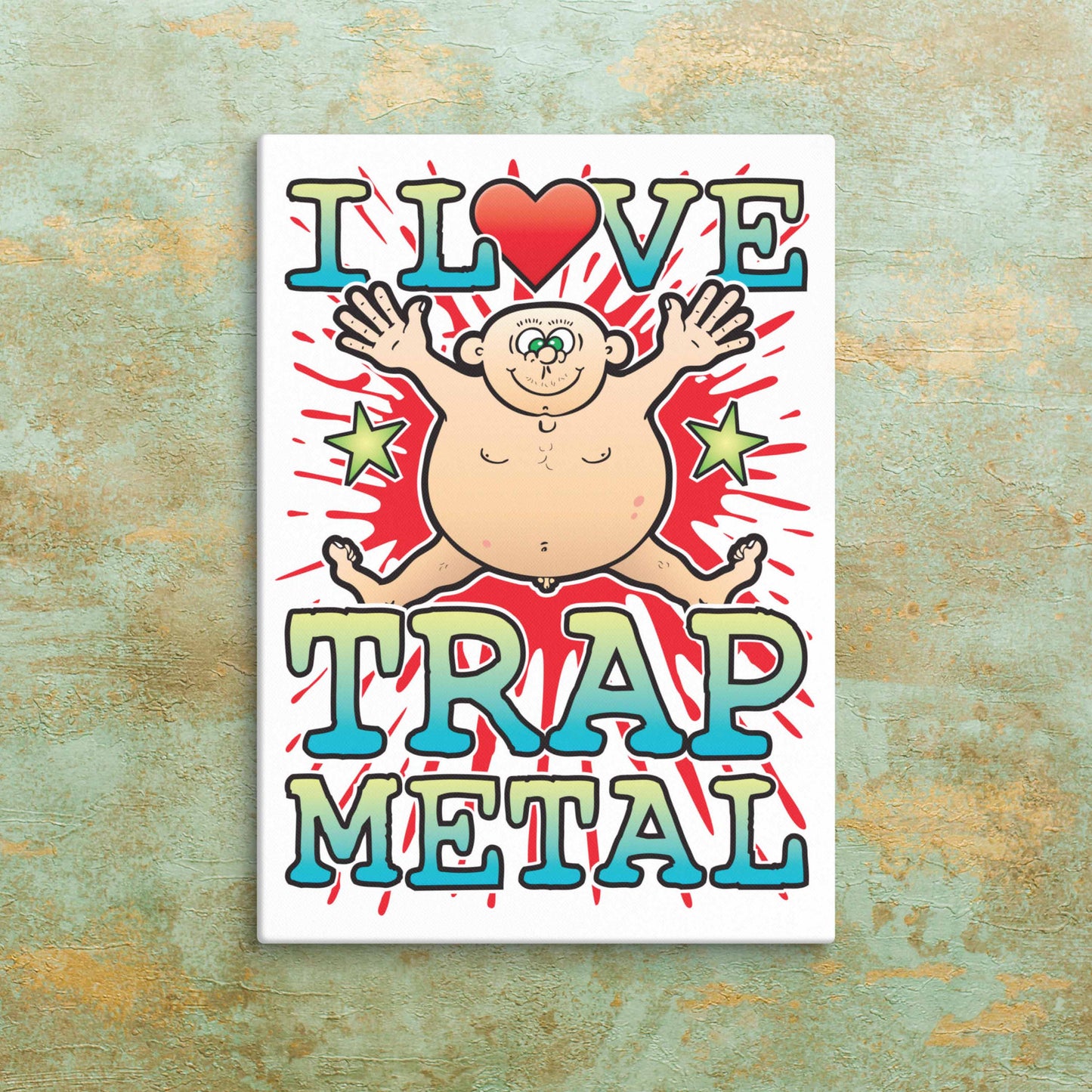 Trap Metal Canvas Print 30x40cm