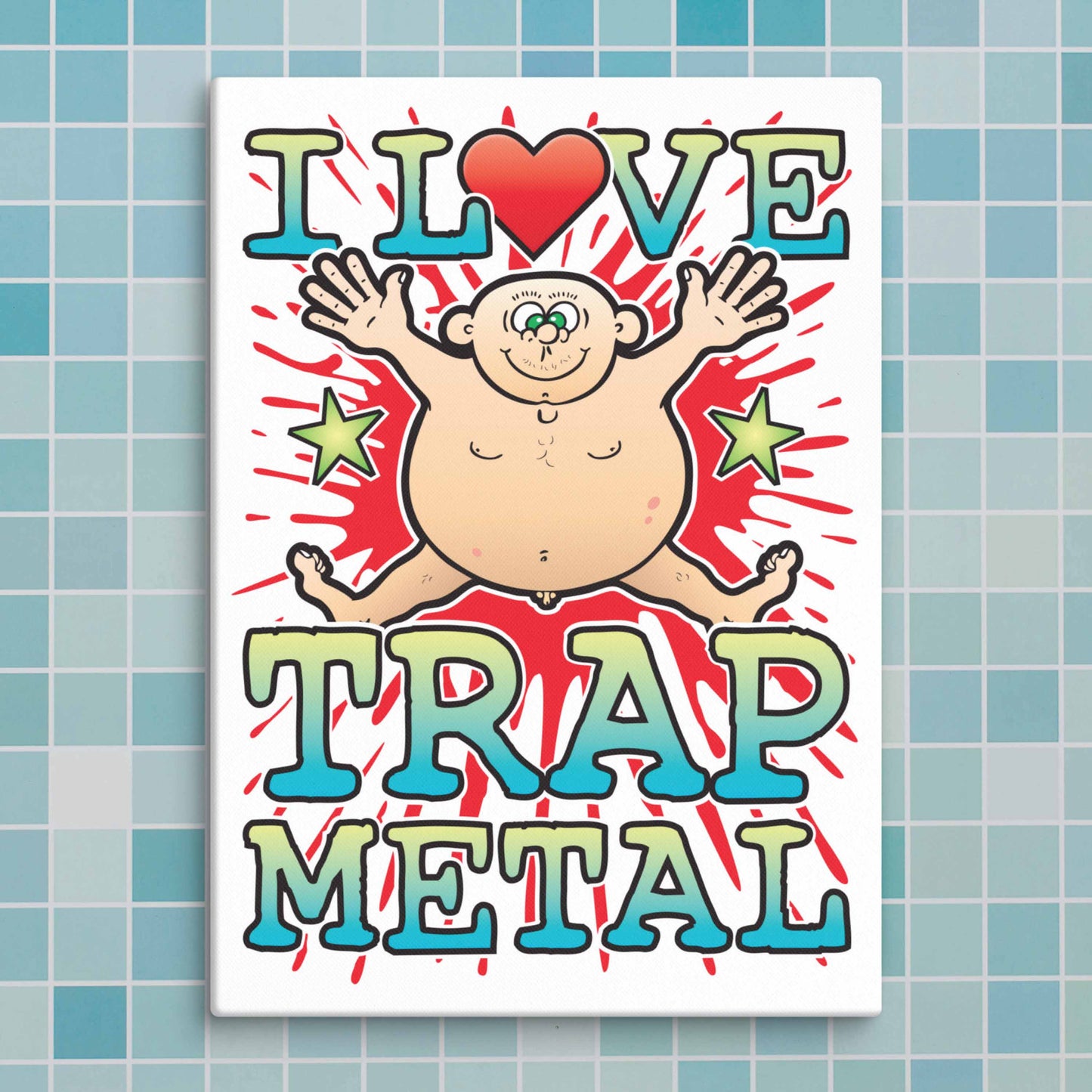 Trap Metal Canvas Print 30x40cm