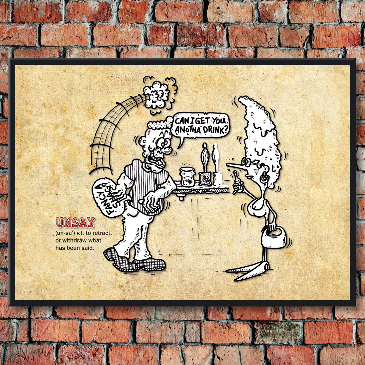 Unsay Cartoon Art Print