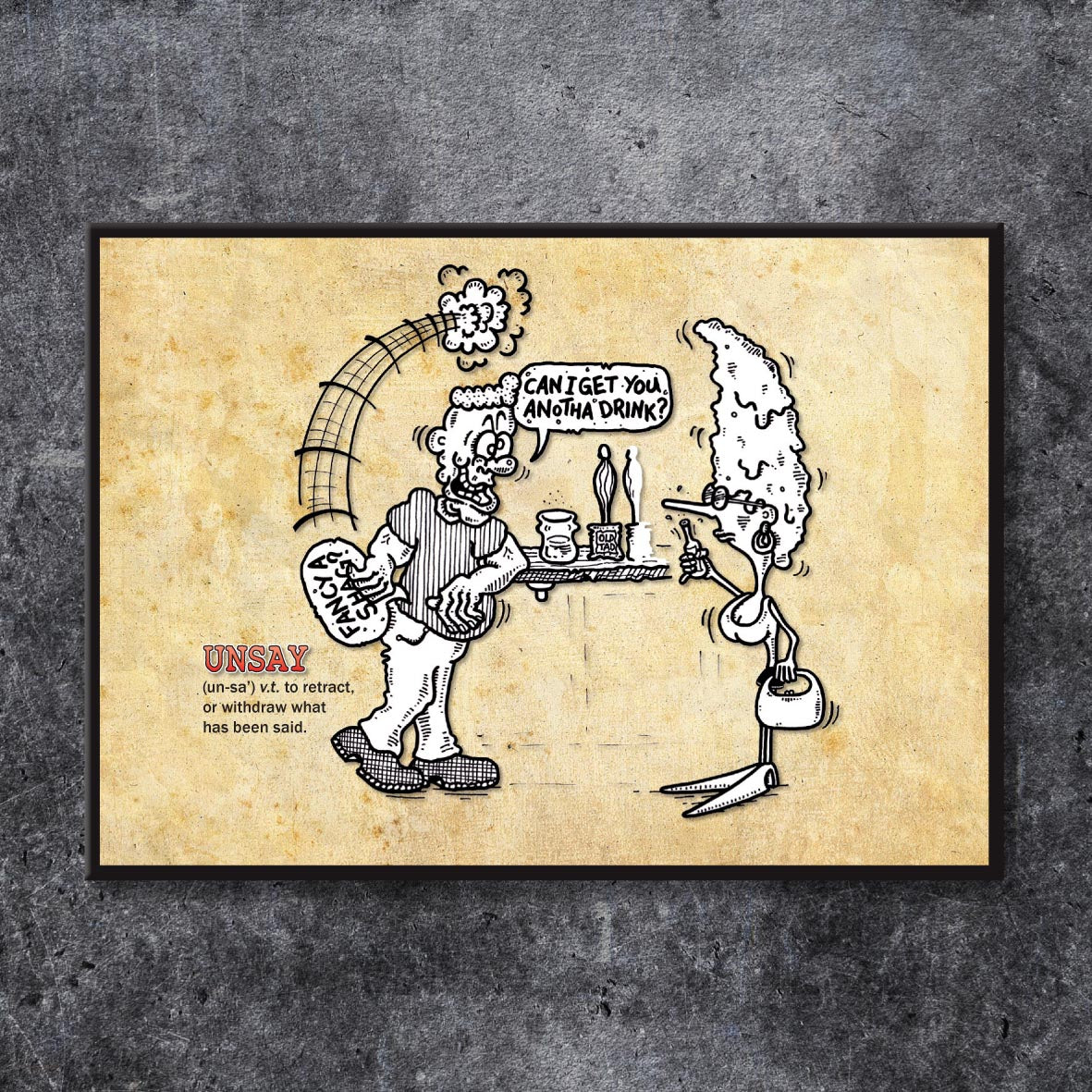 Unsay Cartoon Art Print