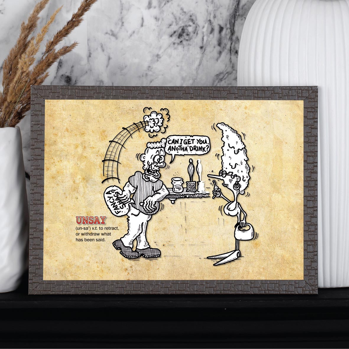 Unsay Cartoon Art Print