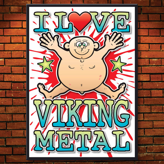 Viking Metal Art Print / Love Music Poster / Wall Décor / Rock Guru