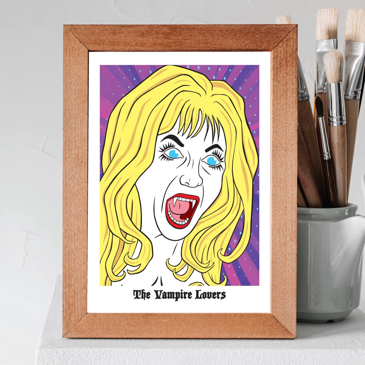 Ingrid Pitt - "The Vampire Lovers" Pop Art Giclée Print