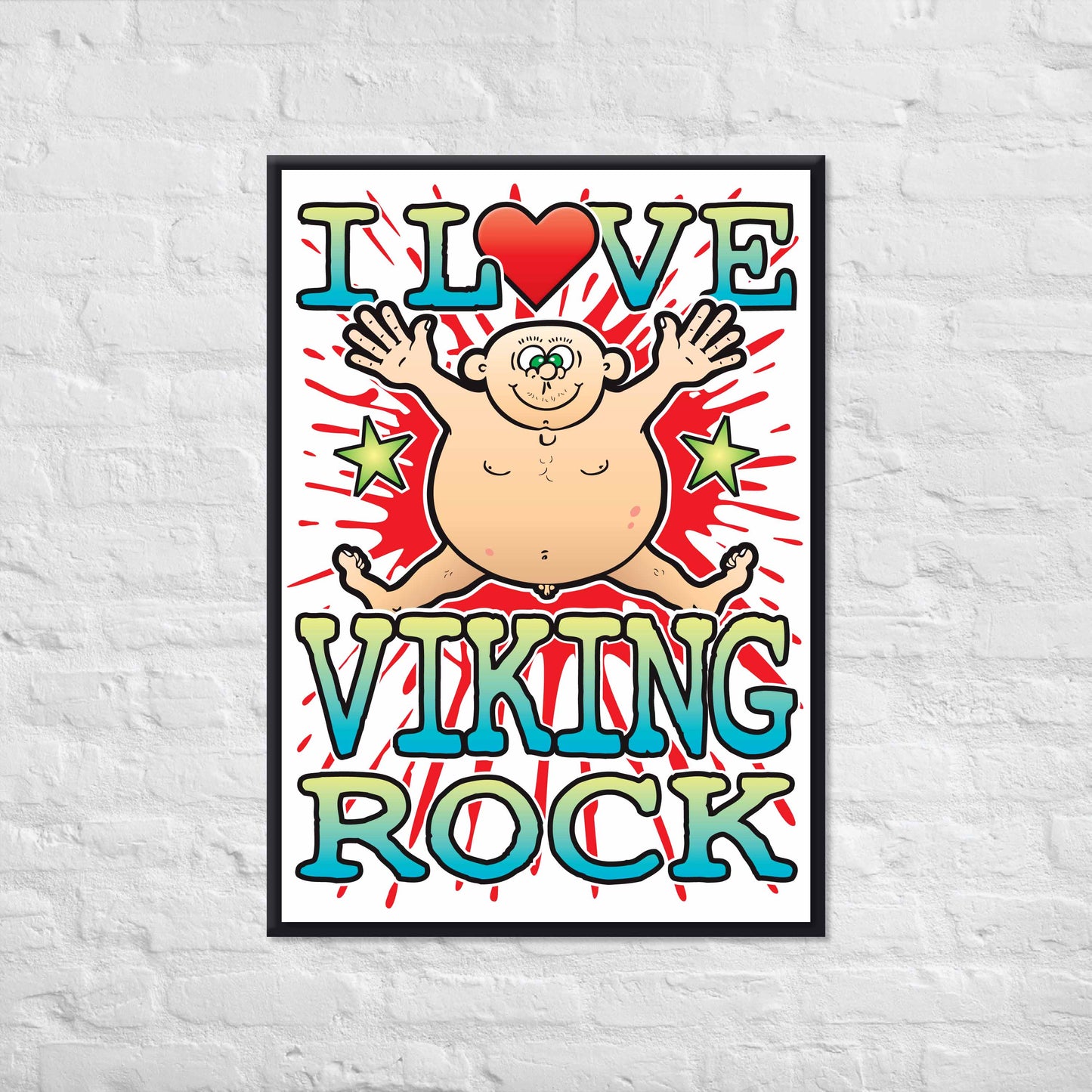 Viking Rock 50x70cm Wall Art / Love Music Poster