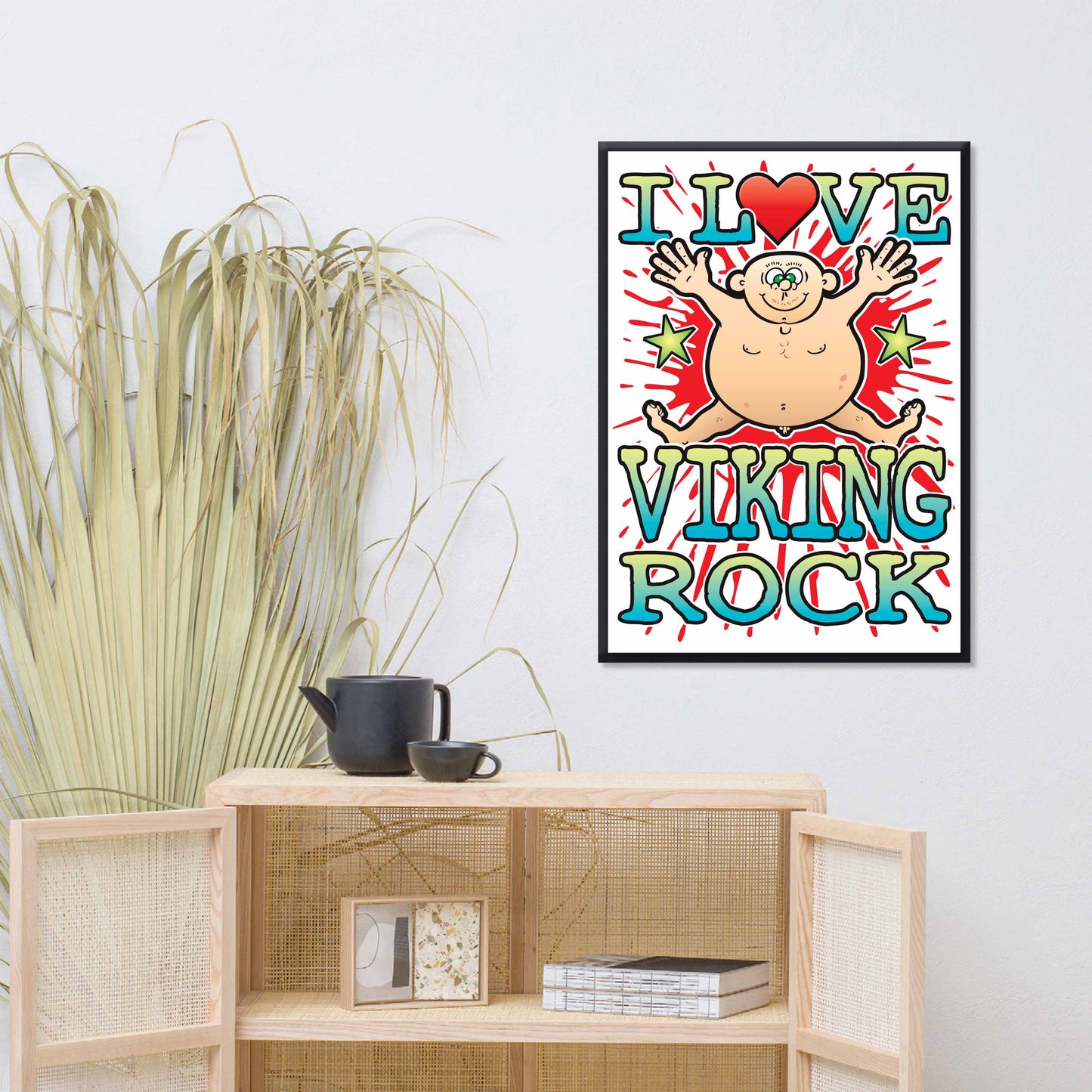 Viking Rock 50x70cm Wall Art / Love Music Poster