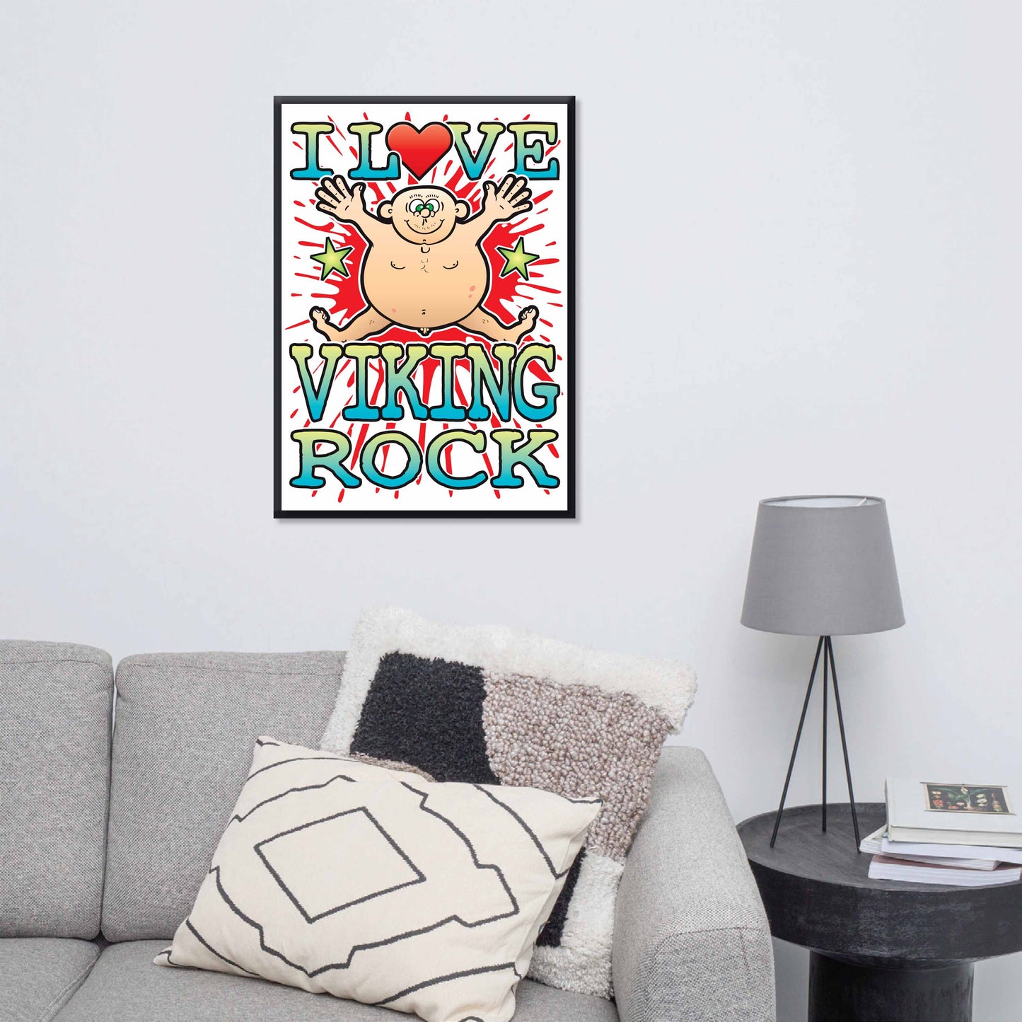 Viking Rock 50x70cm Wall Art / Love Music Poster