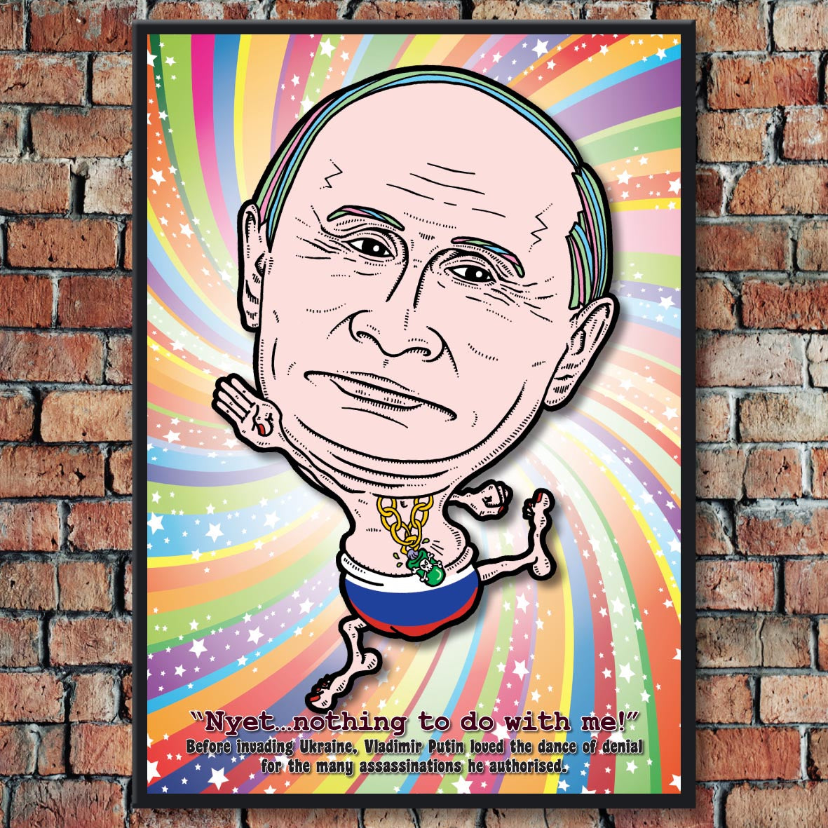 Vladimir Putin Disco Dancing In His Undies Art Print