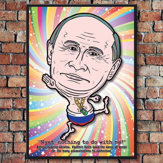 Vladimir Putin Disco Dancing In His Undies Art Print