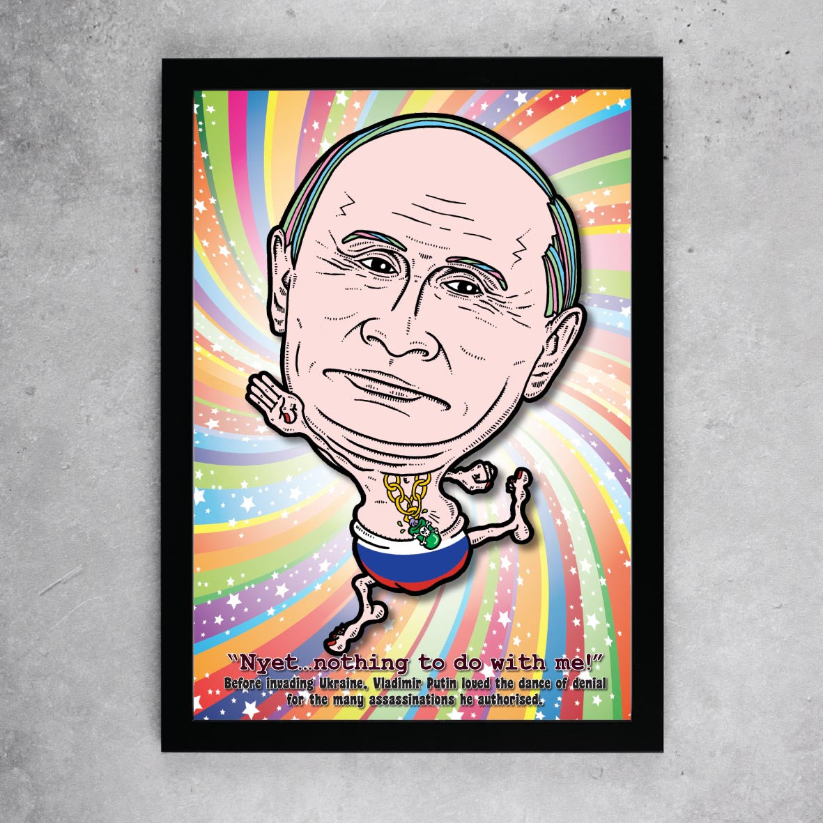 Vladimir Putin Disco Dancing In His Undies Art Print