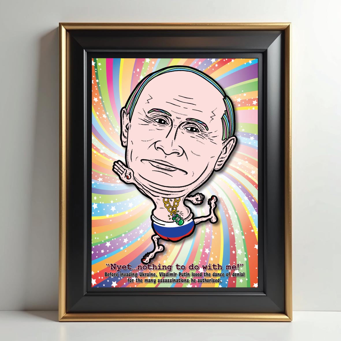 Vladimir Putin Disco Dancing In His Undies Art Print