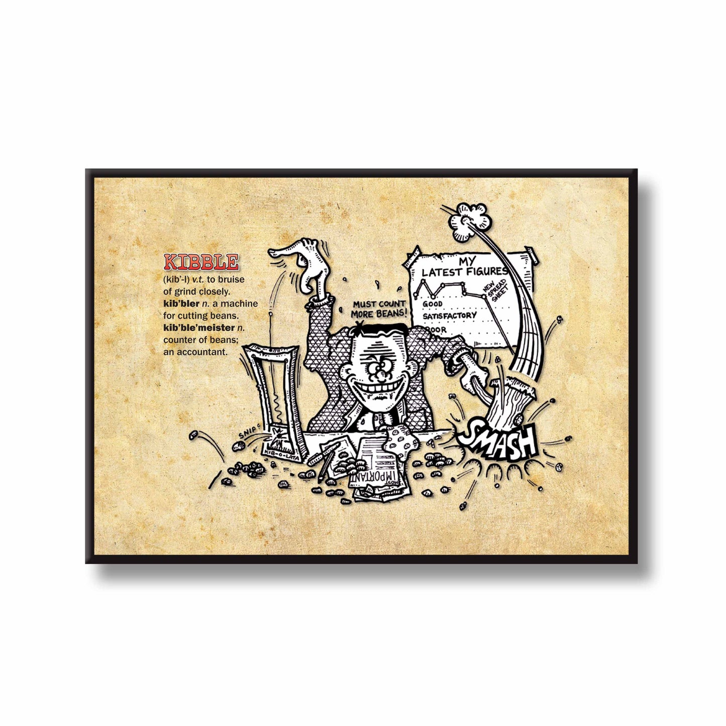 Kibble Cartoon Art Print