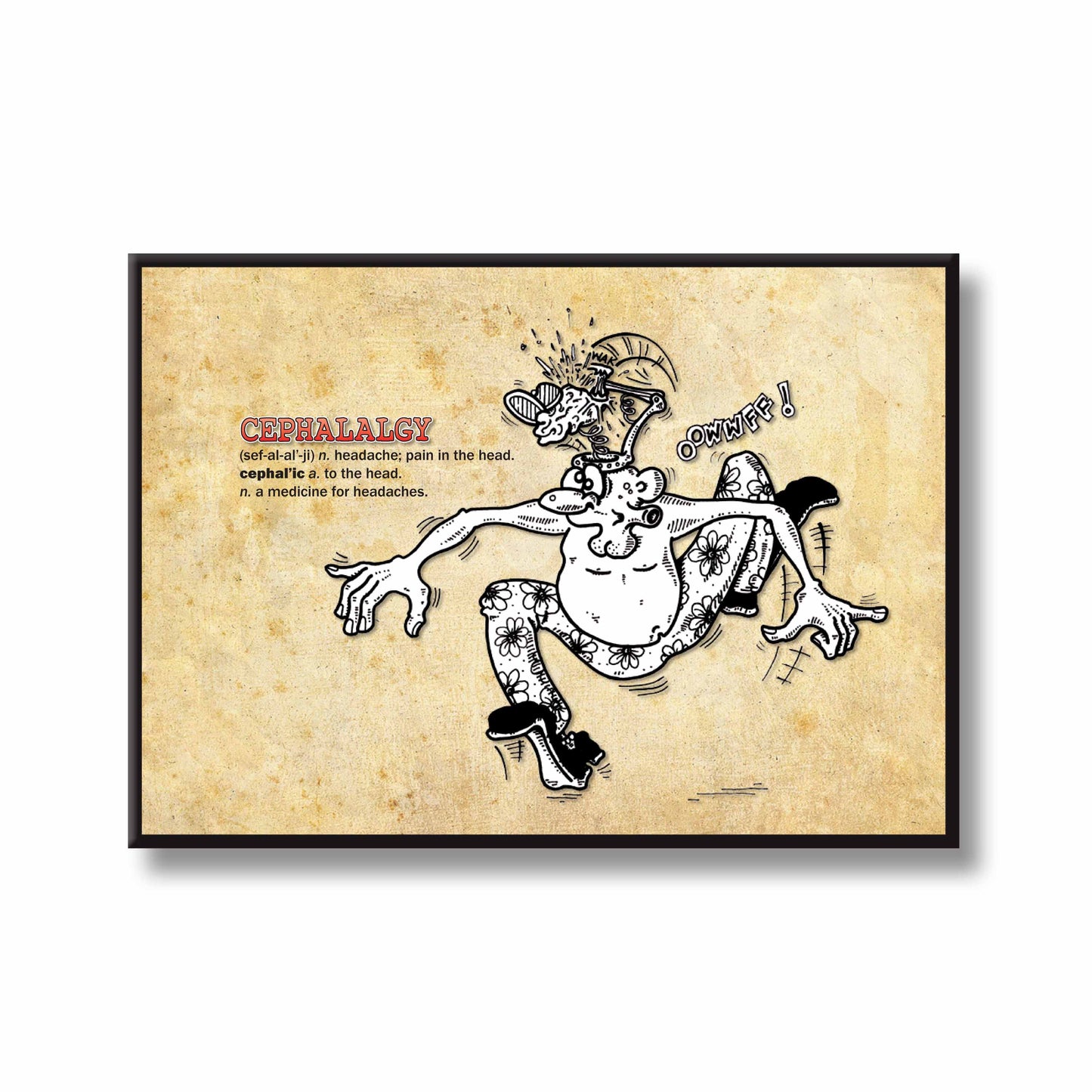 Cephalalgy Cartoon Art Print