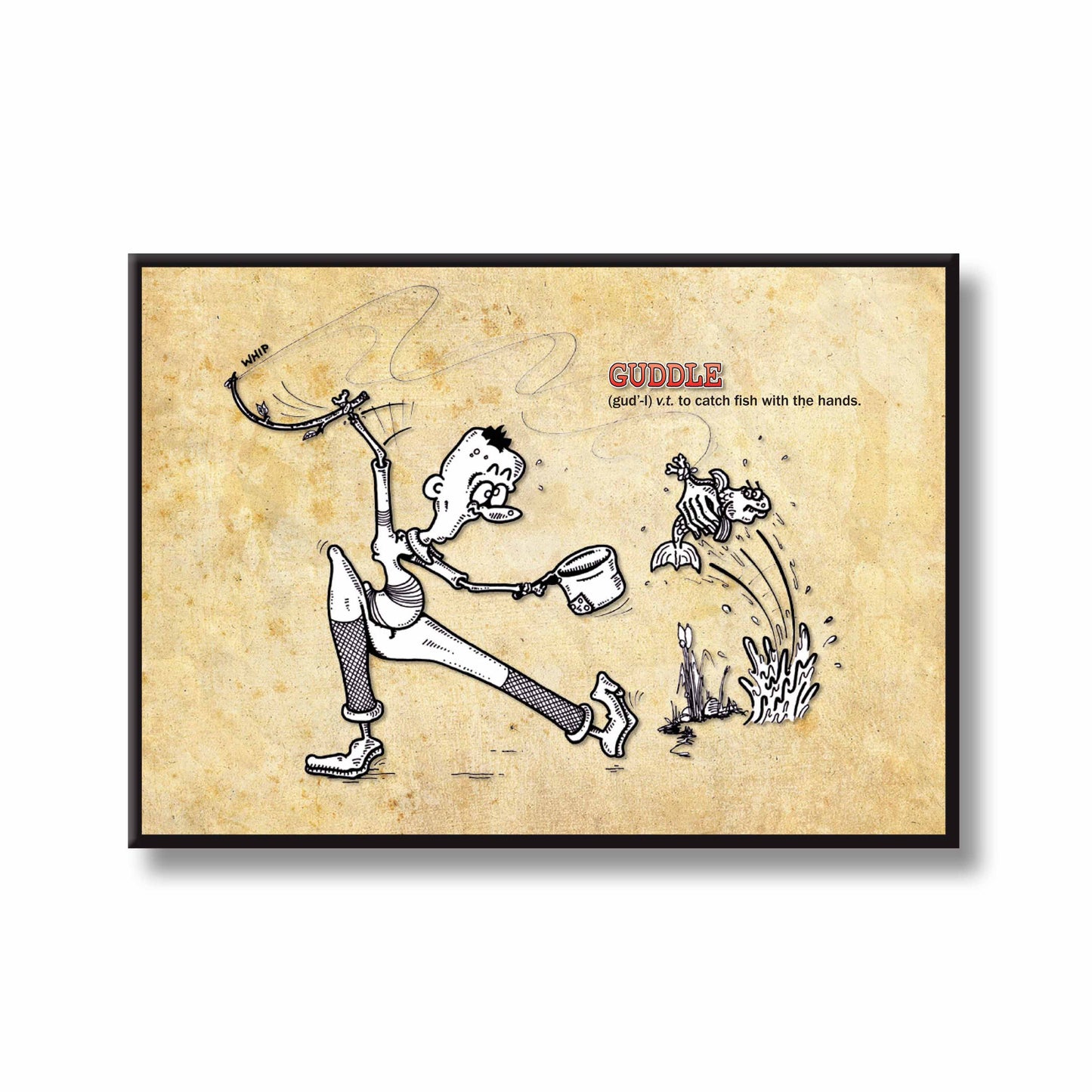 Guddle Cartoon Art Print