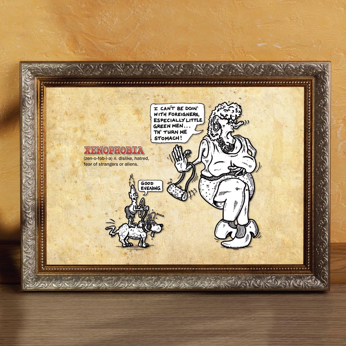Xenophobia Cartoon Art Print