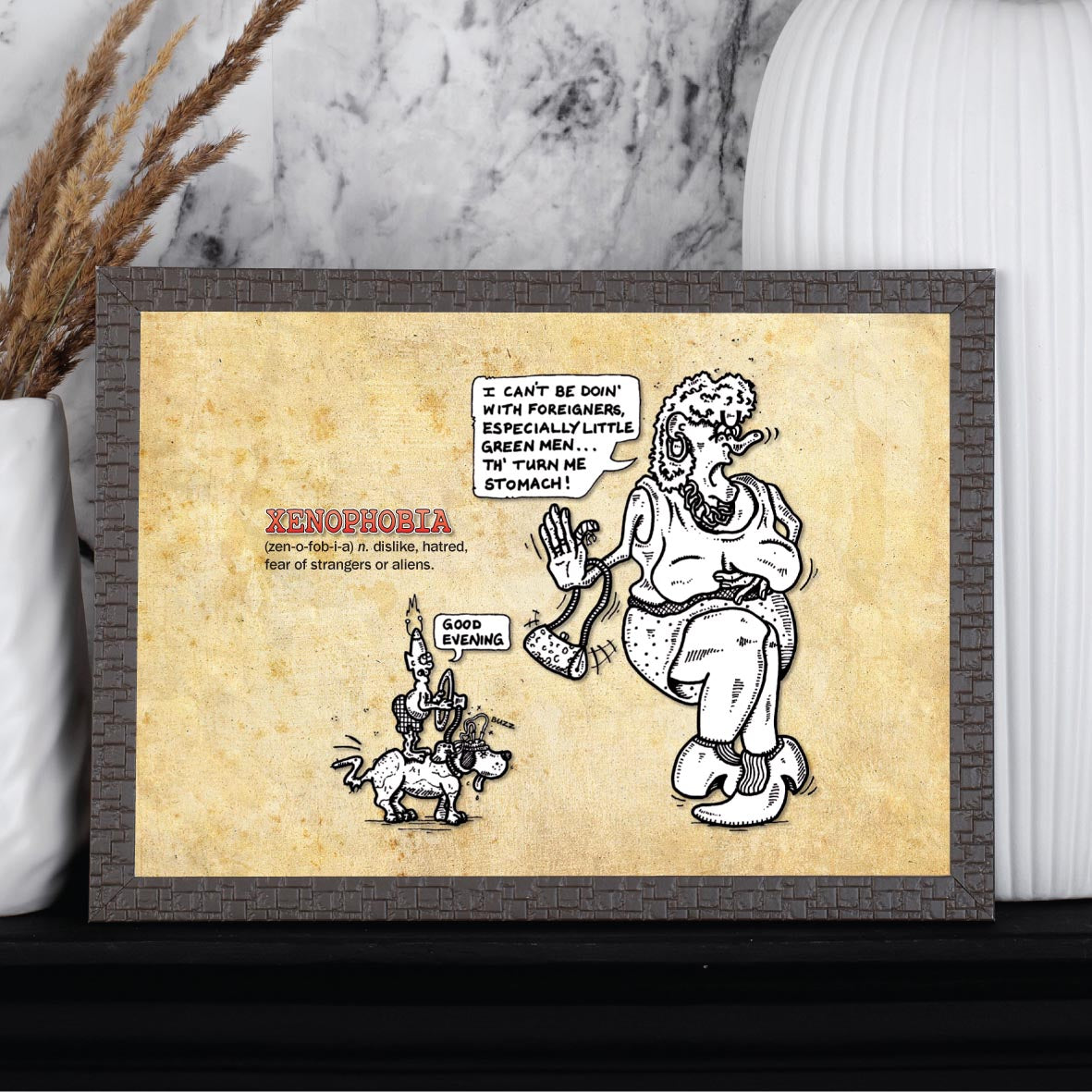 Xenophobia Cartoon Art Print