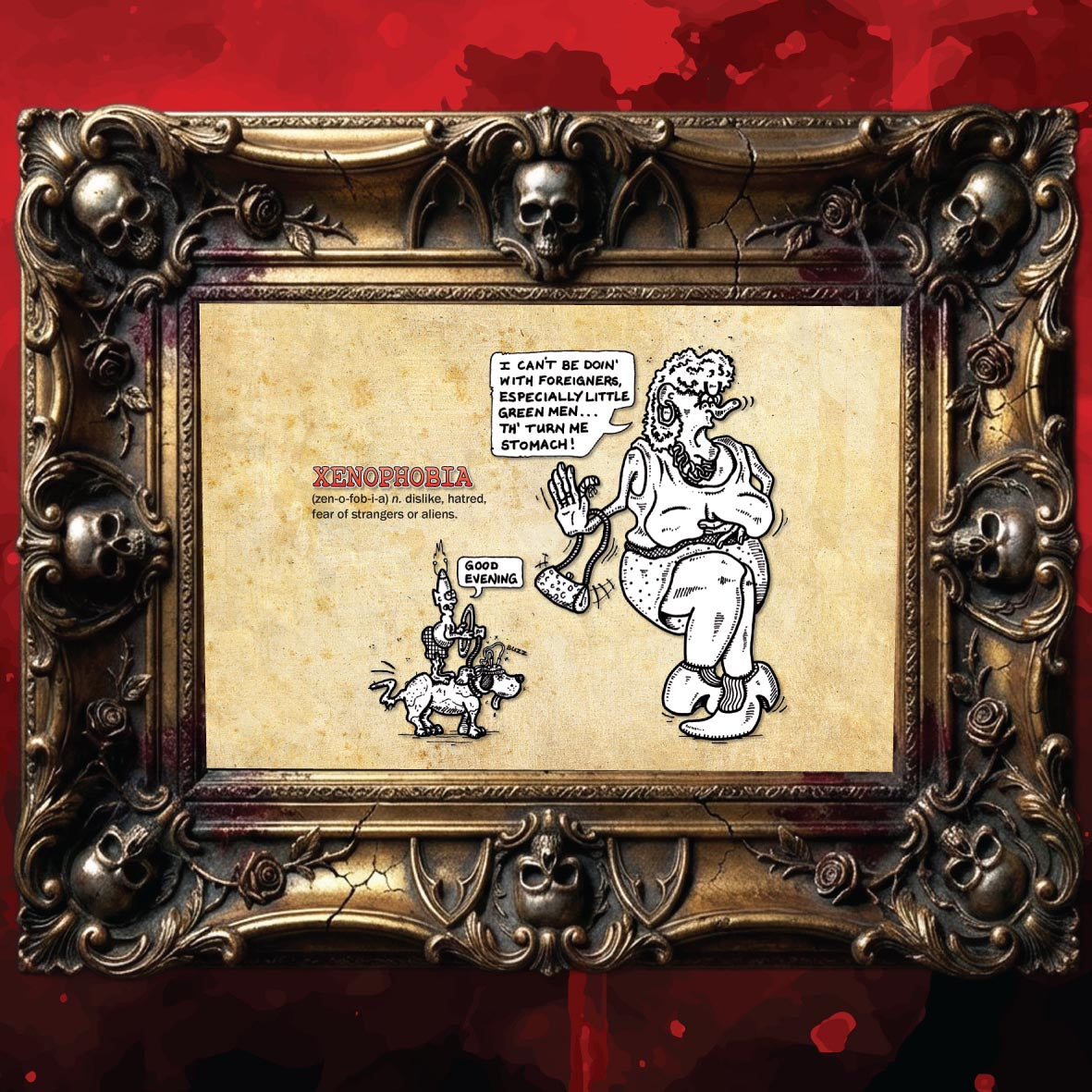 Xenophobia Cartoon Art Print