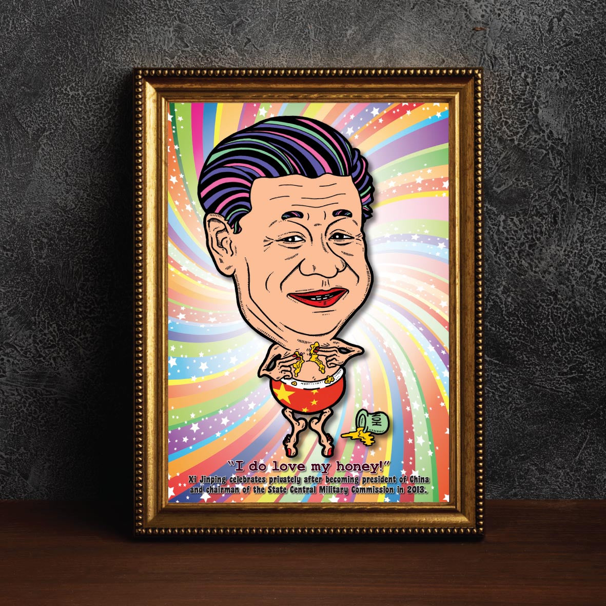 Xi Jinping Getting Saucy In His Undies Art Print