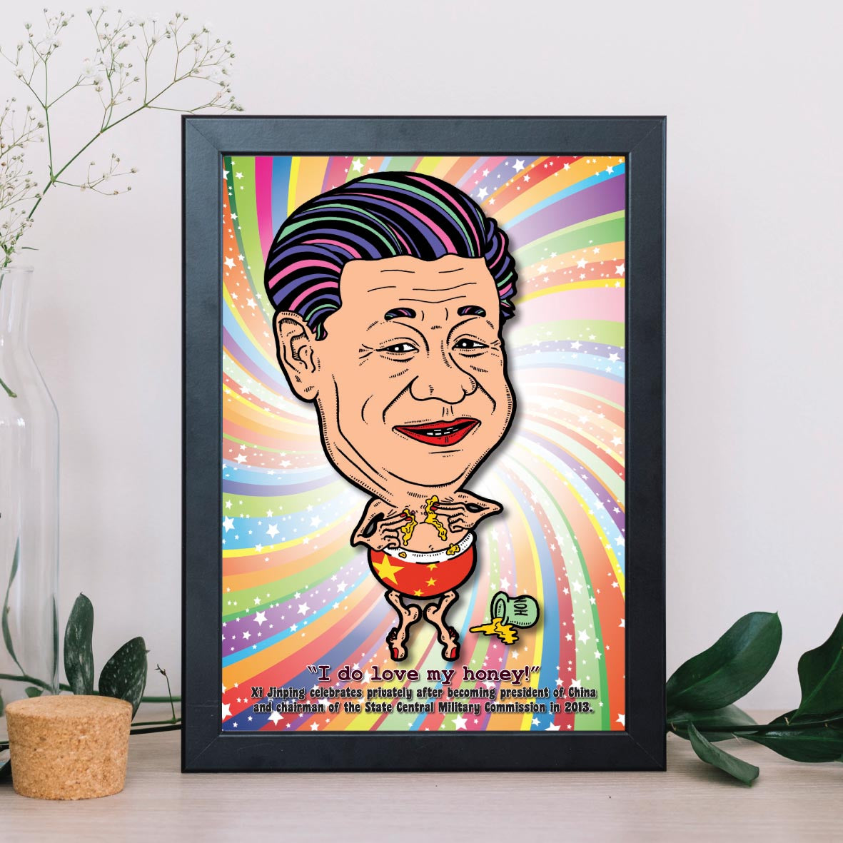 Xi Jinping Getting Saucy In His Undies Art Print