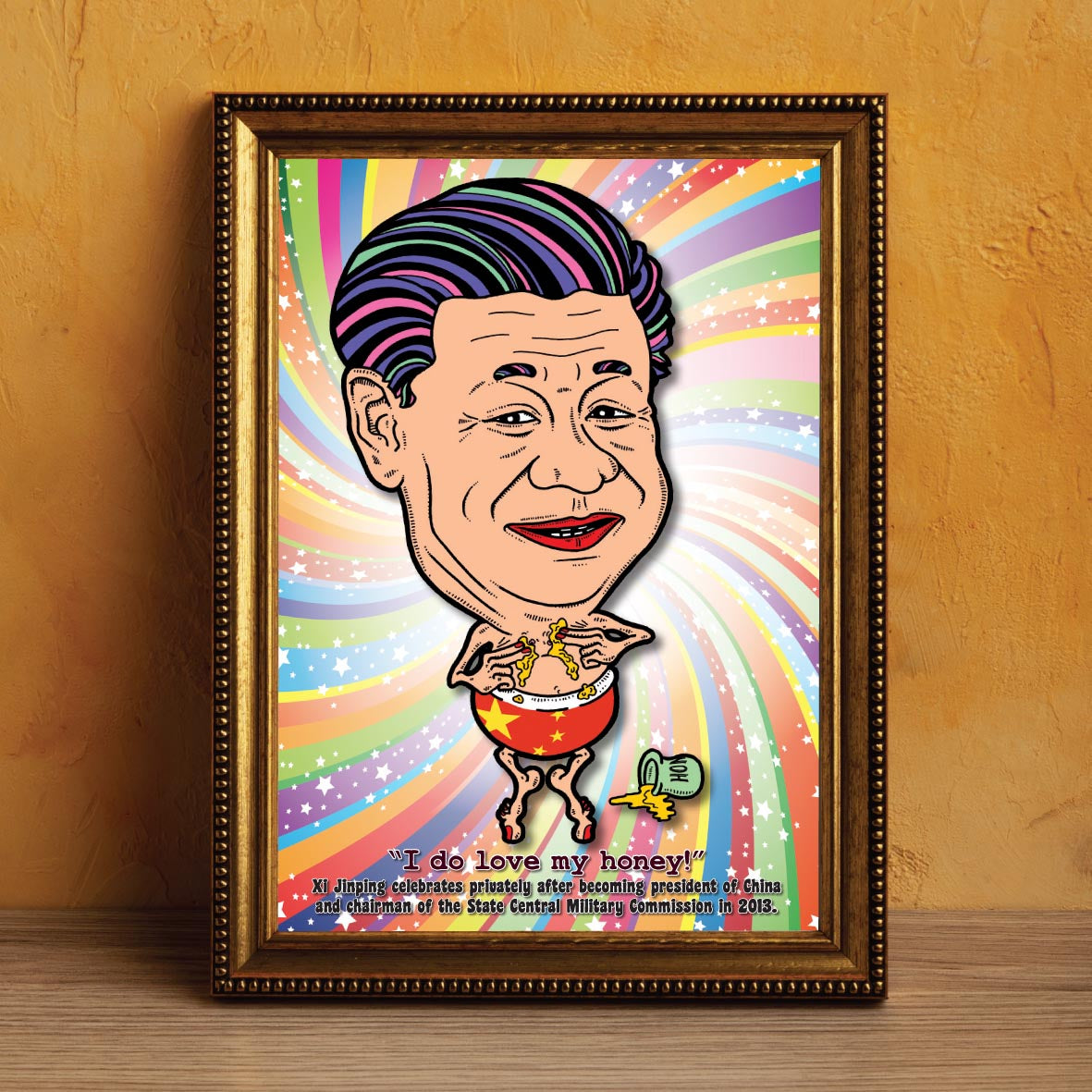Xi Jinping Getting Saucy In His Undies Art Print