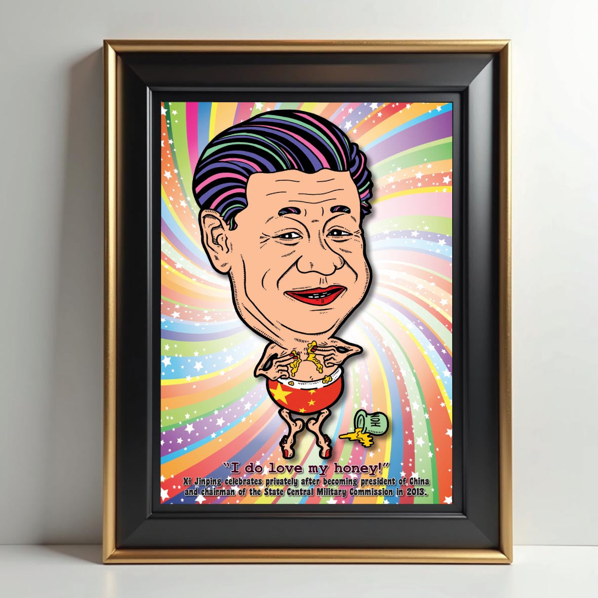 Xi Jinping Getting Saucy In His Undies Art Print