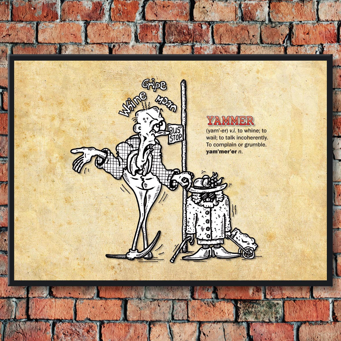 Yammer Cartoon Art Print