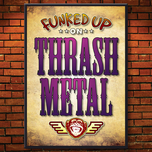 Thrash Metal Art Print / Poster / Birthday Card / Greetings Card