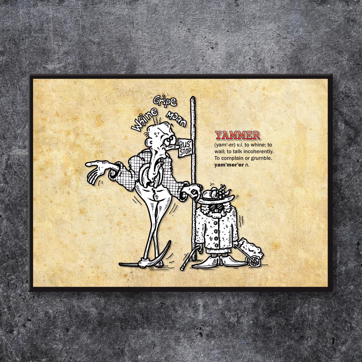 Yammer Cartoon Art Print