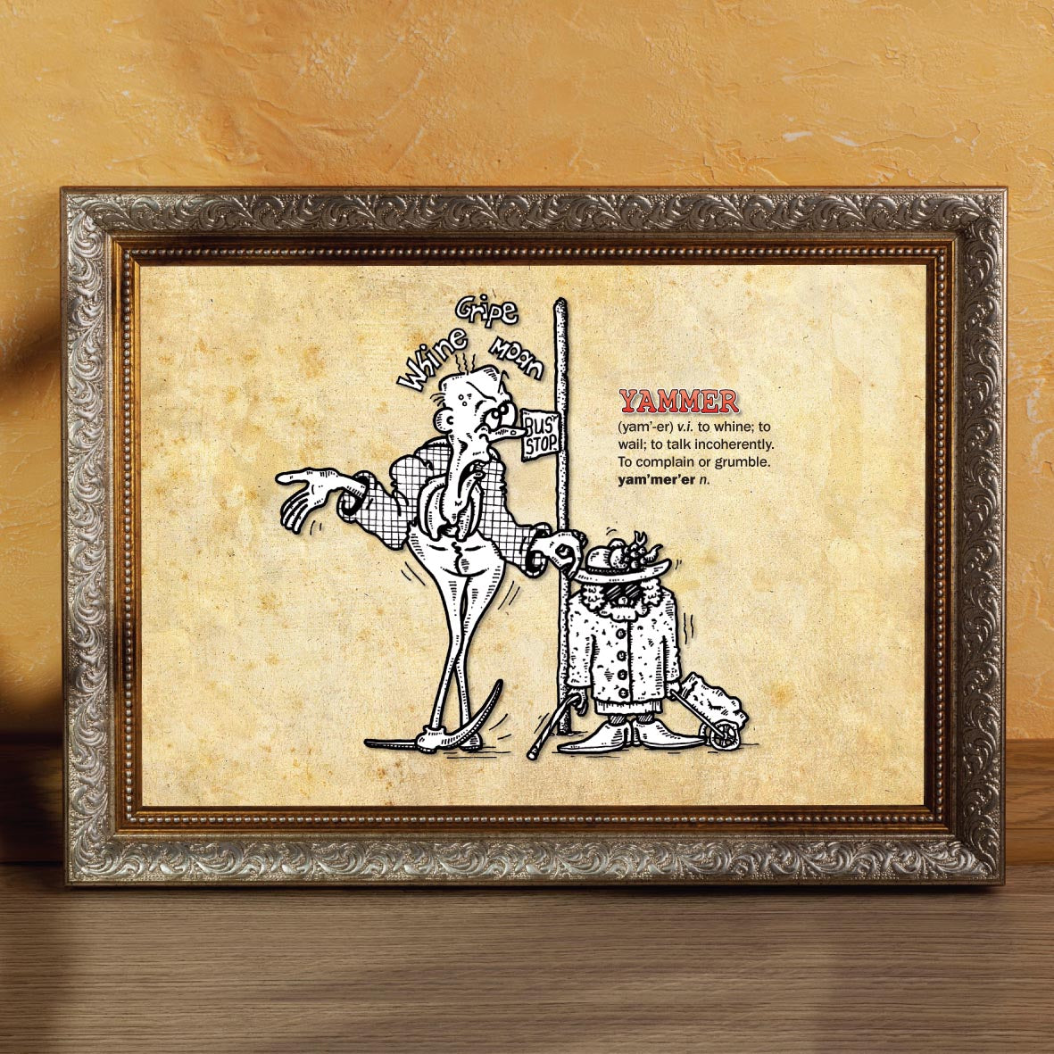 Yammer Cartoon Art Print