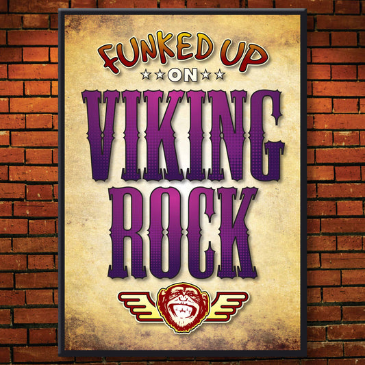 Viking Rock Art Print / Poster / Birthday Card / Greetings Card