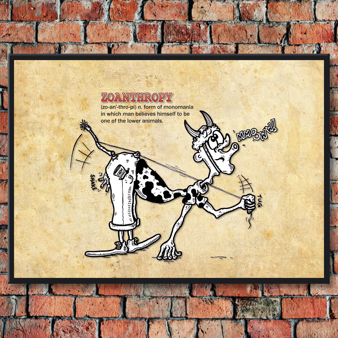 Zoanthropy Cartoon Art Print