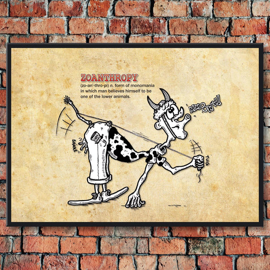 Zoanthropy Cartoon Art Print