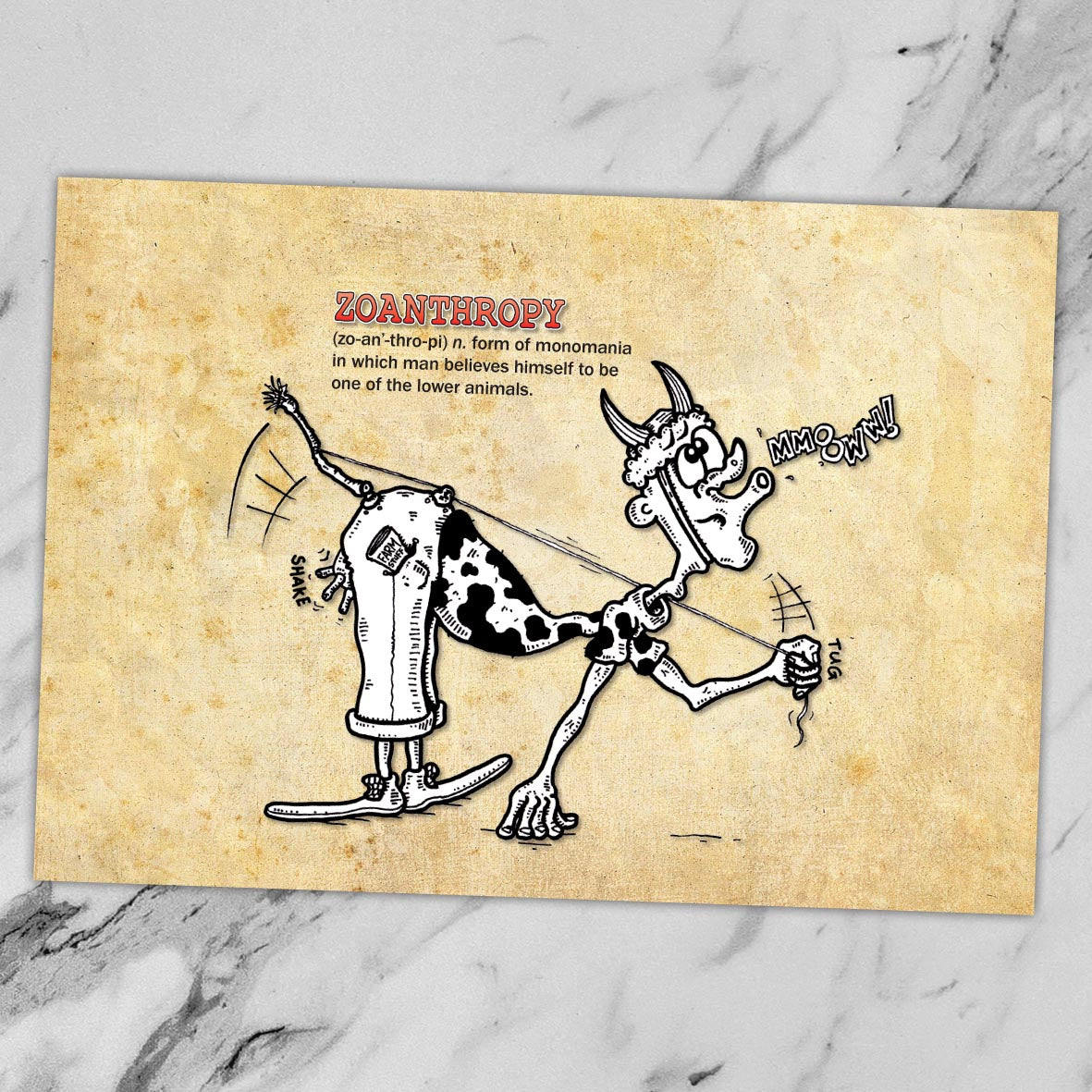 Zoanthropy Cartoon Art Print