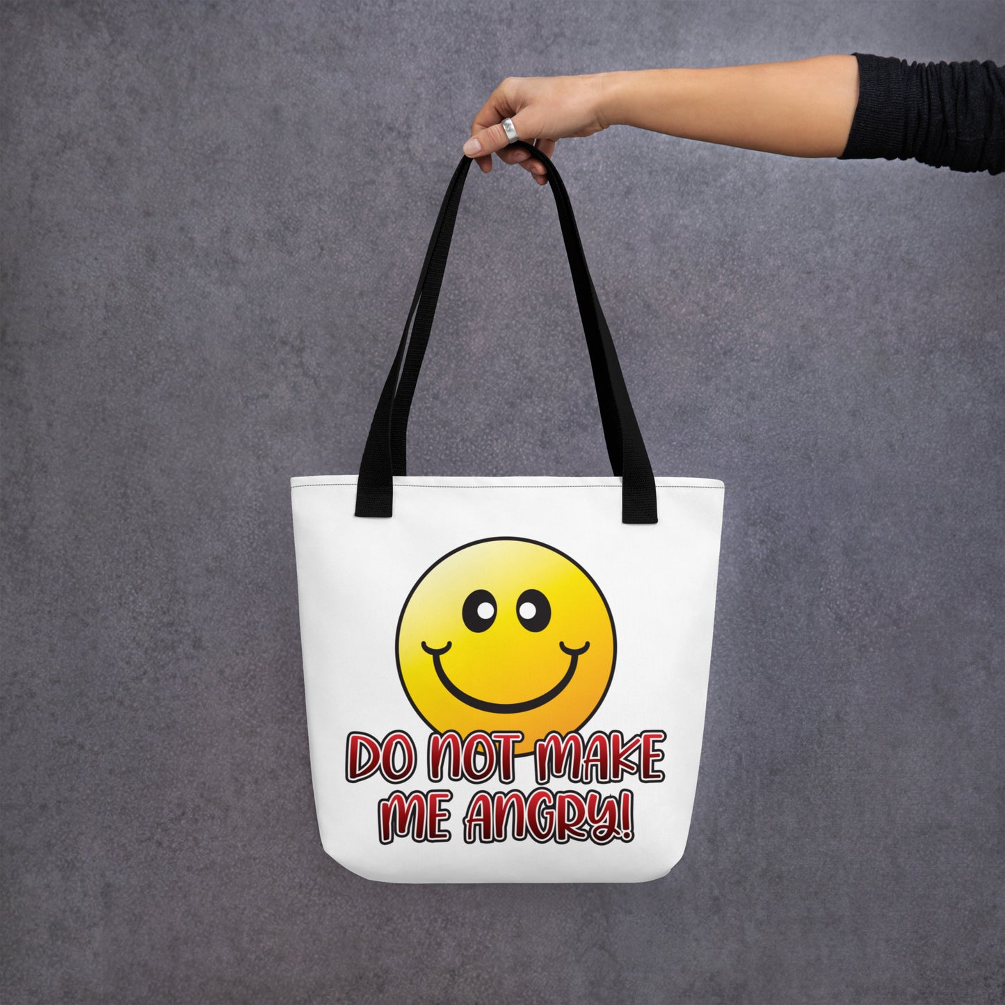 Smiley Angry Tote Bag