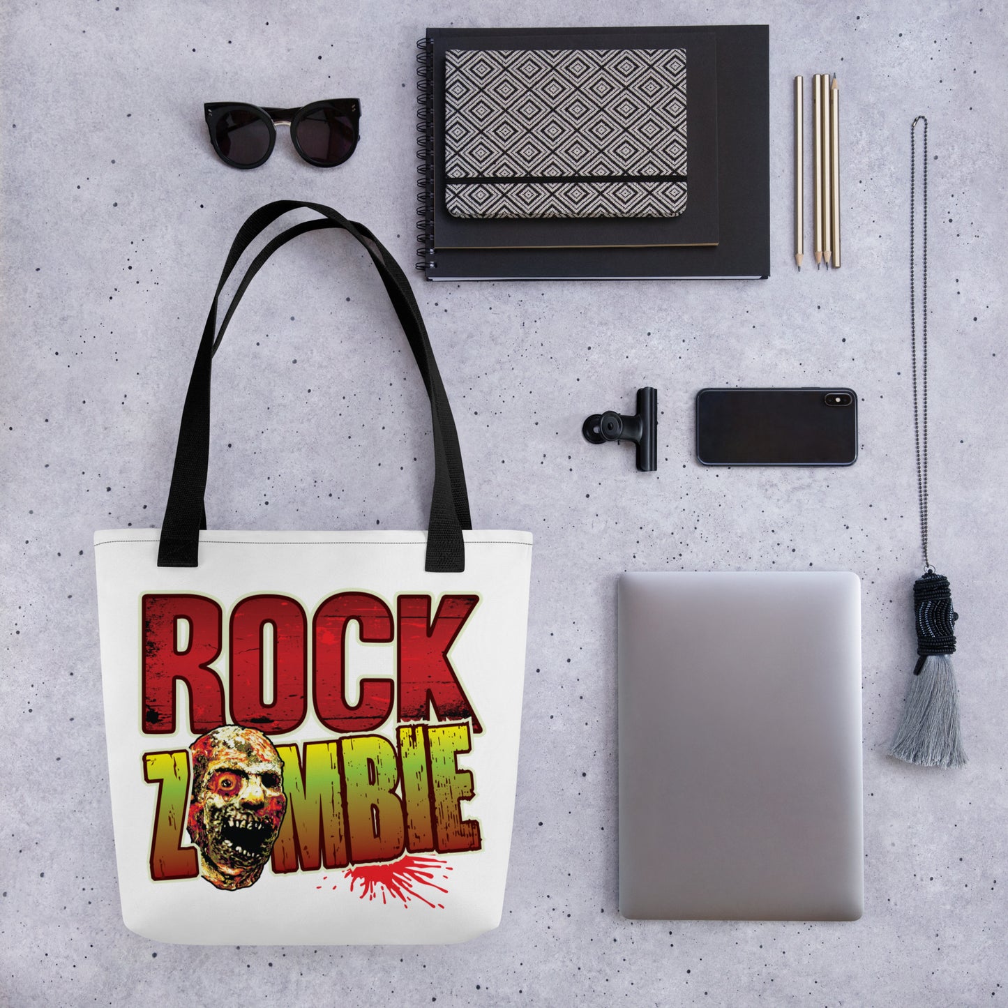 Rock Zombie Tote Bag