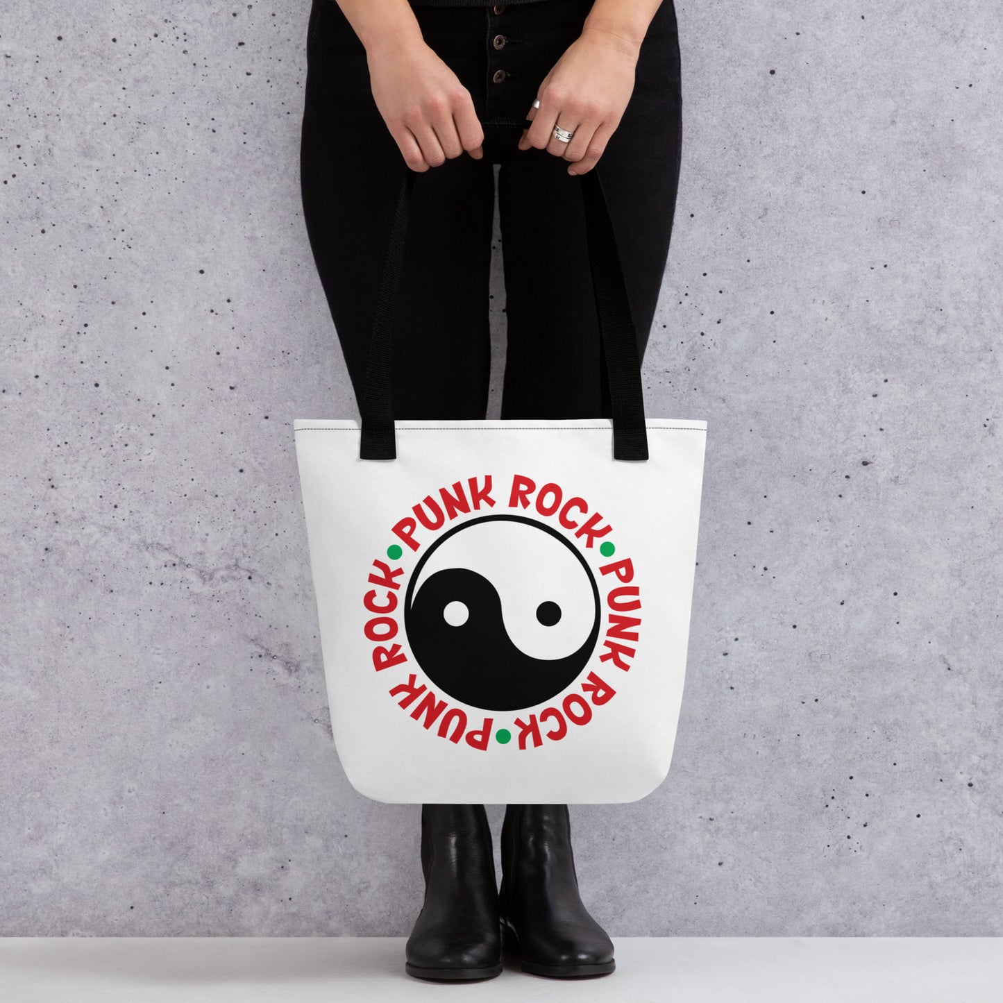Punk Rock Ying Yang Tote Bag