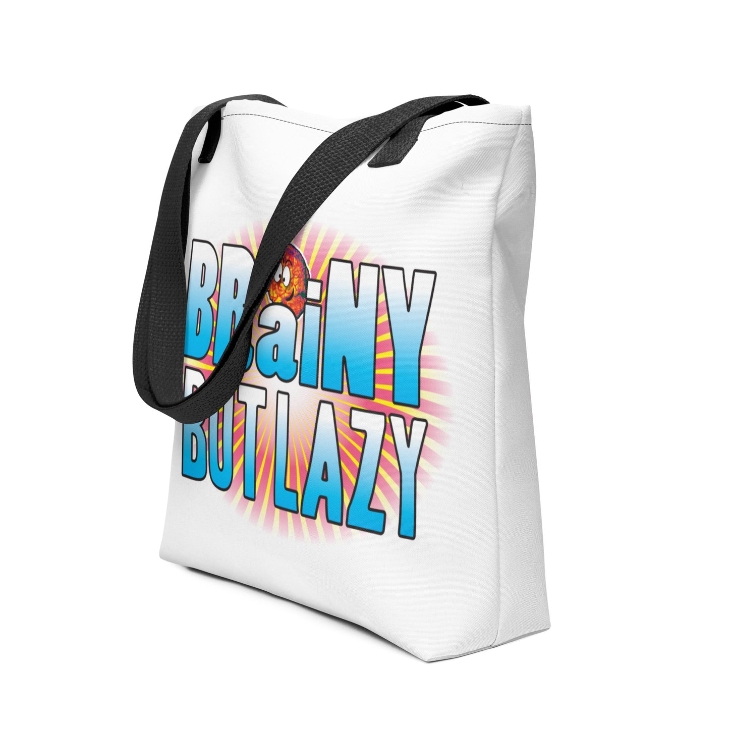 Brainy But Lazy Tote Bag