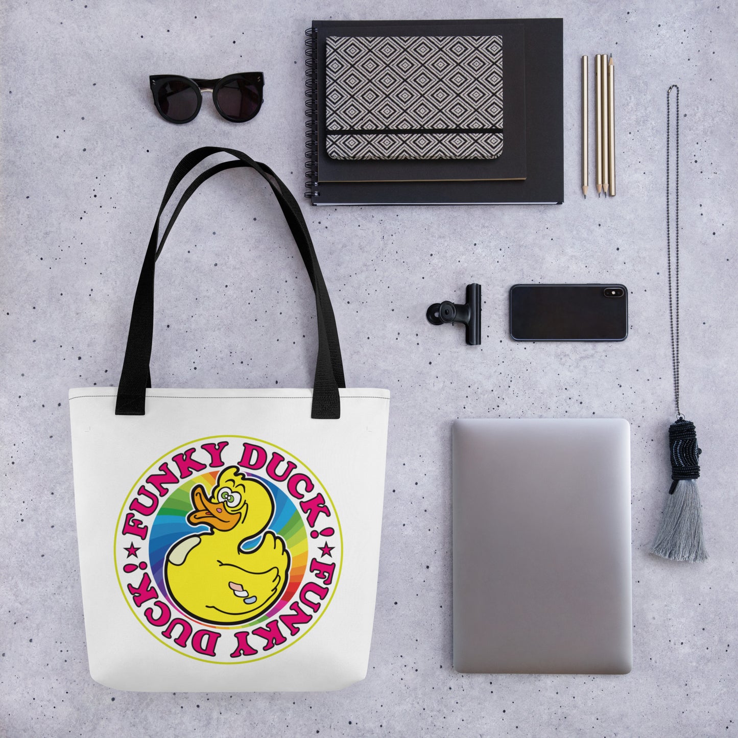 Funky Duck Tote Bag