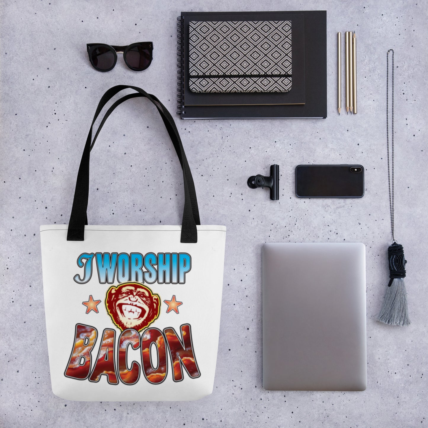 Worship Bacon Tote Bag