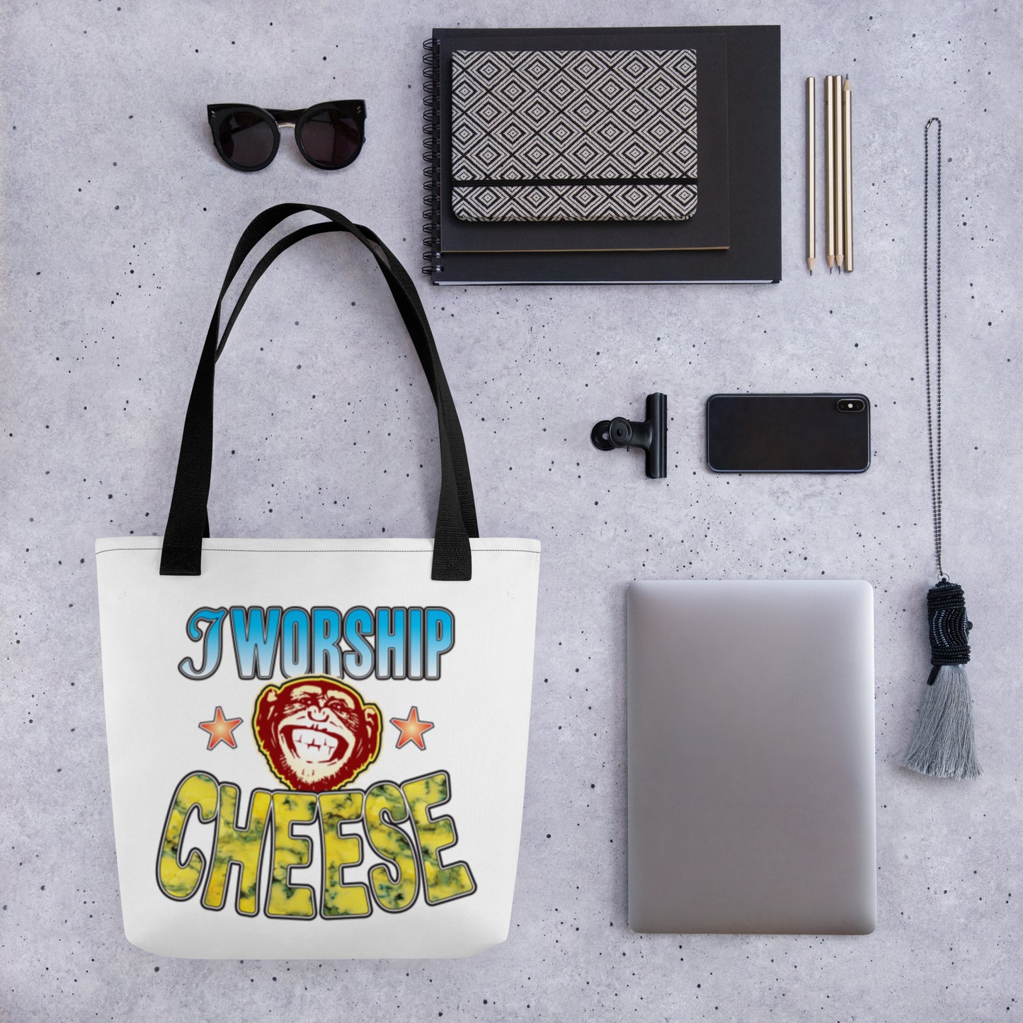 Worship Cheese Tote Bag