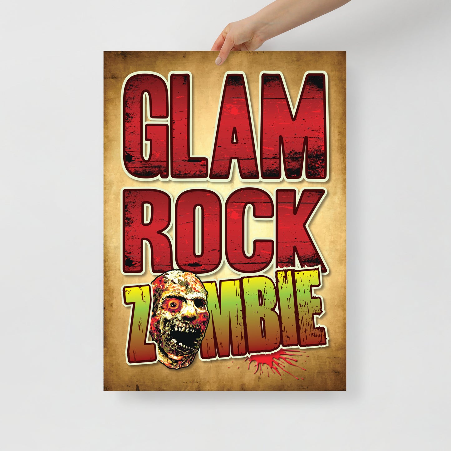Glam Rock Zombie Poster 50 x 70cm