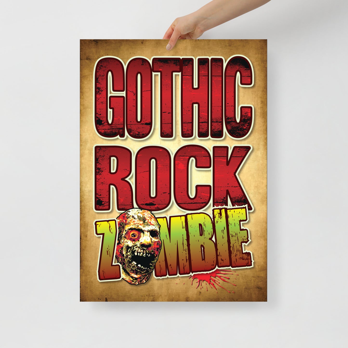Gothic Rock Zombie Poster 50 x 70cm