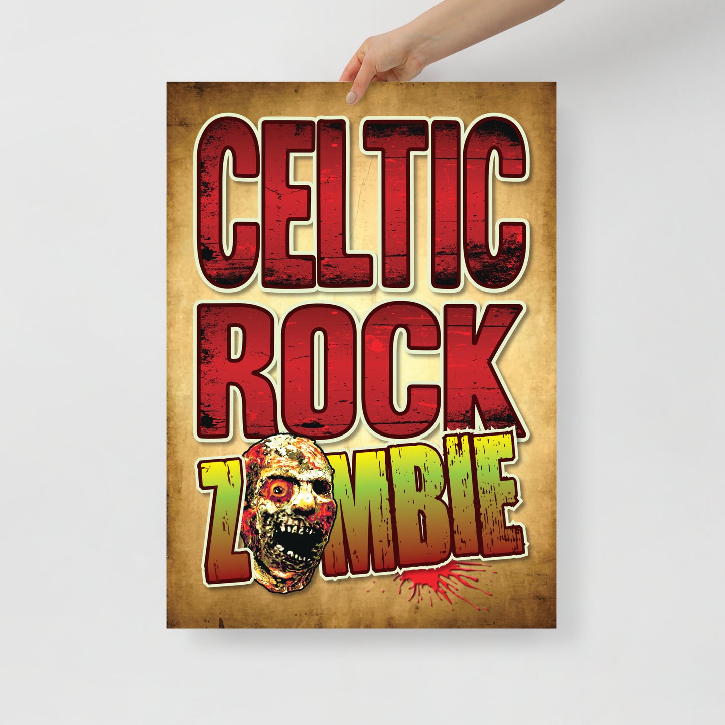 Celtic Rock Zombie Poster 50 x 70cm