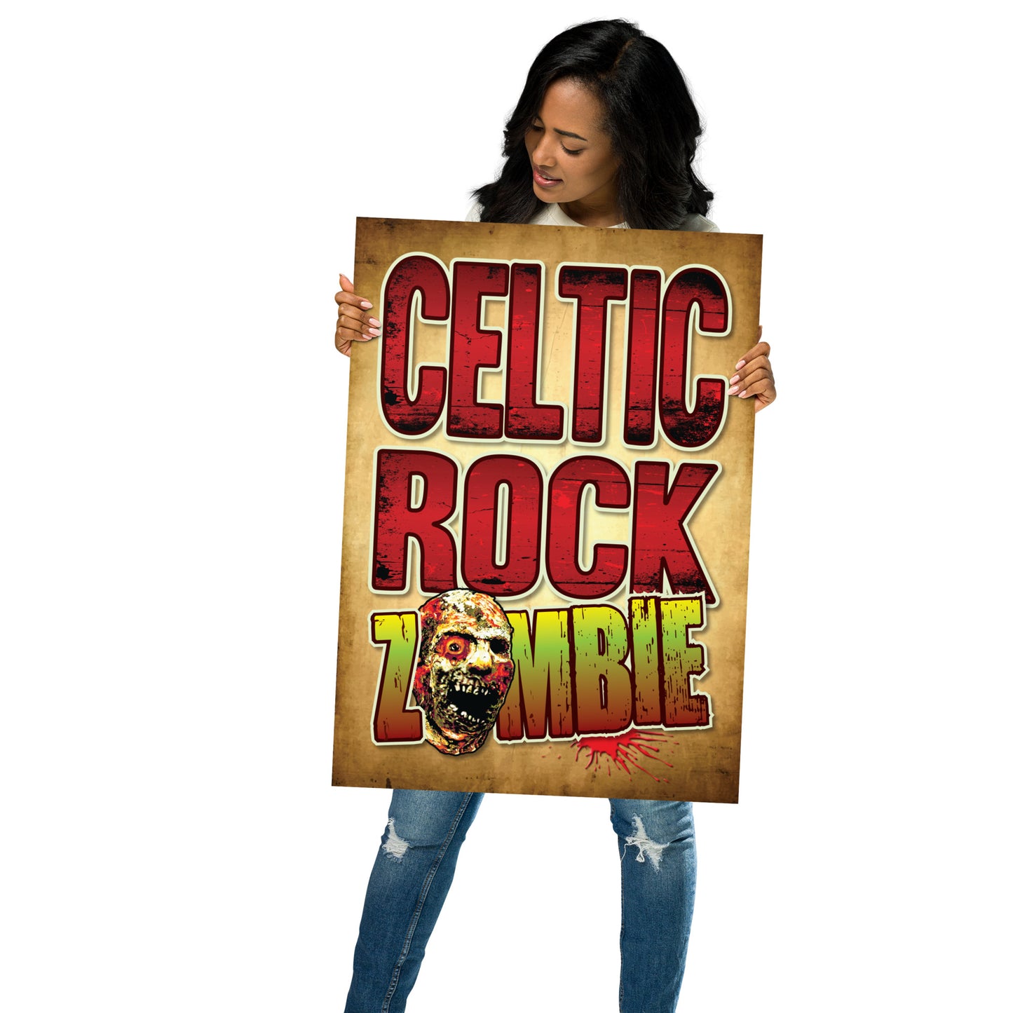 Celtic Rock Zombie Poster 50 x 70cm