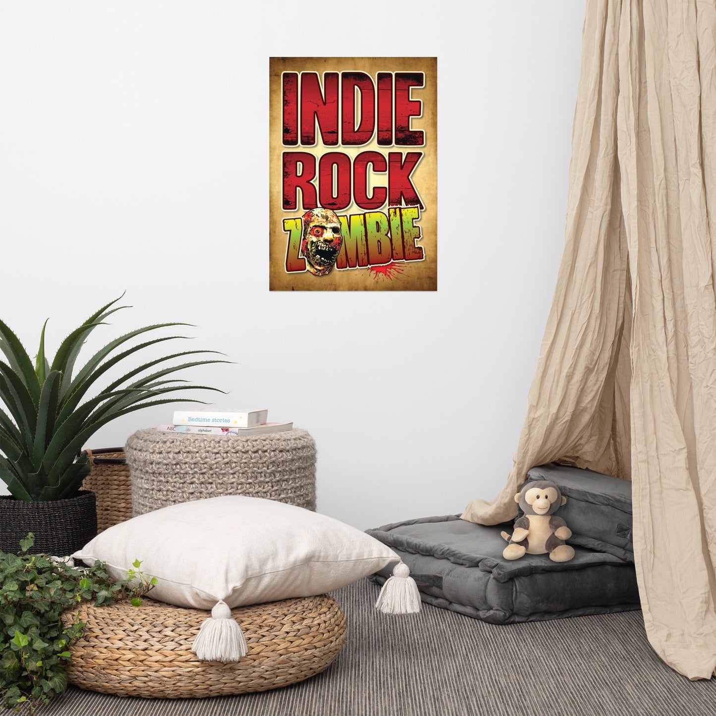 Indie Rock Zombie Poster 50 x 70cm